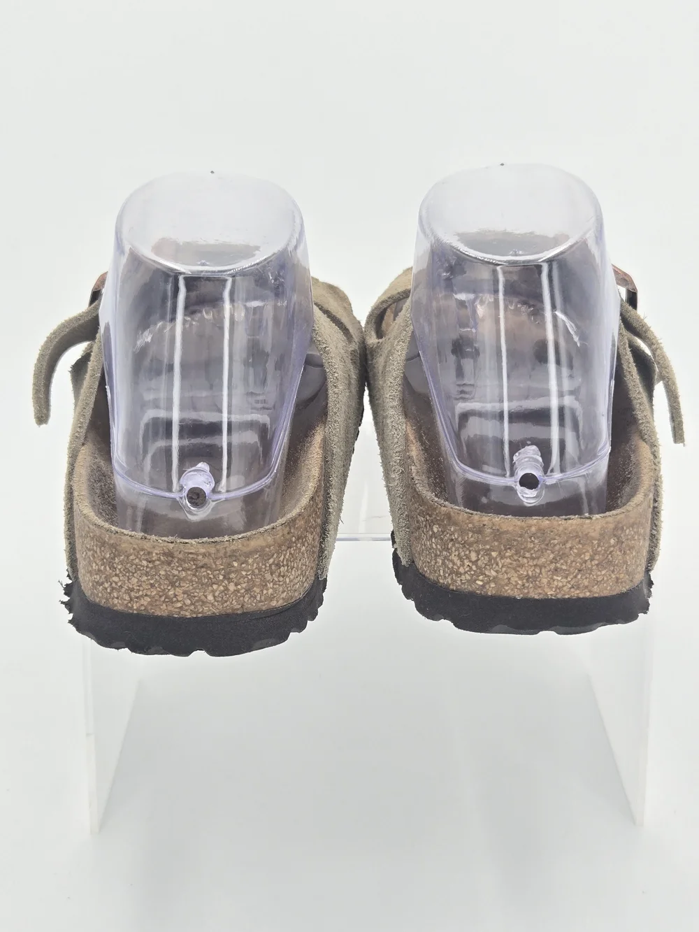Birkenstock Arizona Two-Buckle Suede Slide Sandals in Taupe Women's Size 7-7.5 - Picture 6 of 14